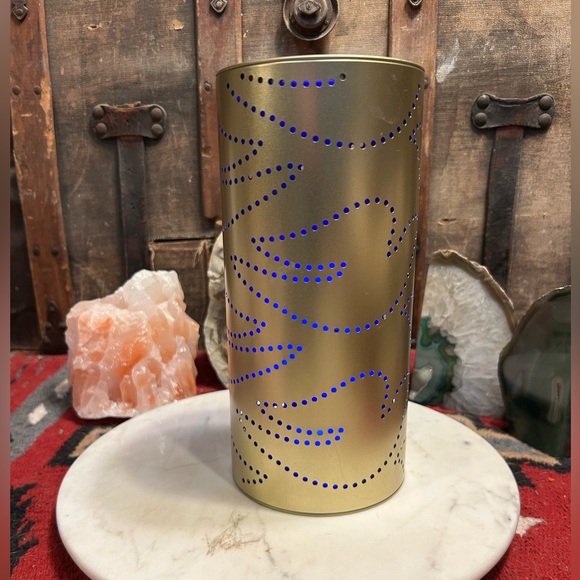 Other - Gold VTG Peace Dove Perforated Candle Holder night light- tea light INCLUDED